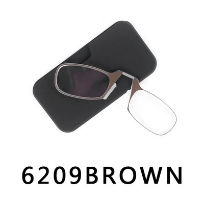 Orrclipes olvasószemüvegek halánték nélkül Férfi Tr90 Focus Plus Hordozható habosított orrszemüvegek Átlátszó szemüvegtok