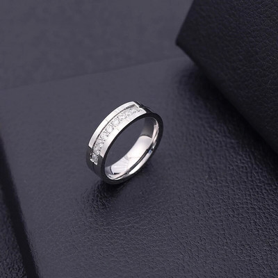 1 részes titán rozsdamentes acél arany ezüst tónusú bevonatú gyűrű férfi női strassz köbös cirkon szerelmes pár ujj ékszer ajándék