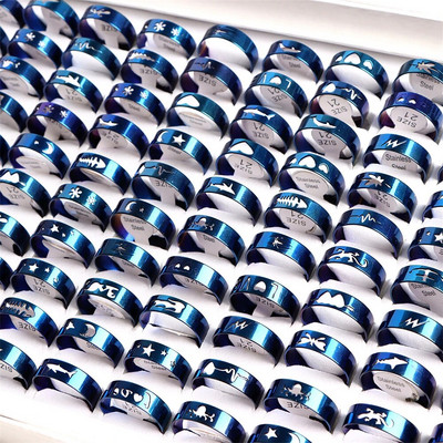 10/20 gab./partija Modes maisījuma stila dobi svītru panku tapas nerūsējošā tērauda gredzeni rotaslietas sievietēm vīriešu ballītēm modernu dāvanu vairumtirdzniecība