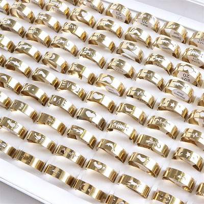 10/20 gab./partija Modes maisījuma stila dobi svītru panku tapas nerūsējošā tērauda gredzeni rotaslietas sievietēm vīriešu ballītēm modernu dāvanu vairumtirdzniecība