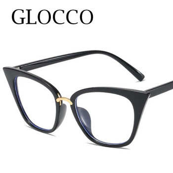 Нова модна прозрачна рамка за очила Жени Мъже Луксозна марка Anti Blue Light Compuer очила Ретро котешки очила за четене +3