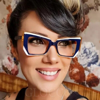 Μόδα ακανόνιστο τετράγωνο κατά μπλε φως Γυαλιά ανάγνωσης Γυναικεία Ανδρικά Μάρκα Σχεδιαστής Χρώμα Αντίθεση TR90 Γυαλιά Πρεσβυωπίας Bril