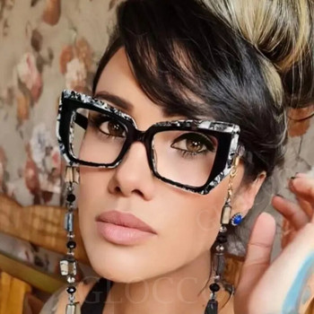 Модни неправилни квадратни очила за четене против синя светлина Жени Мъже Маркови дизайнерски цветни контрастни TR90 Очила за пресбиопия Bril