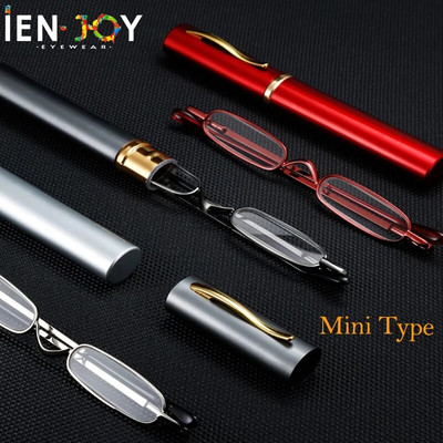 IENJOY Ochelari Mici De Lectură Cu Carcasă Metalică Bărbați Femei Ochelari De Lectură Mini Pen Portabil Ochelari Presbiopici 2.0 1.0 1.5 2.5