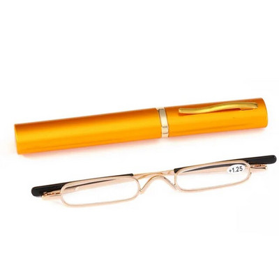 IENJOY Μικρά Γυαλιά Ανάγνωσης με Μεταλλική Θήκη Ανδρικά Γυναικεία Γυαλιά Ανάγνωσης Μίνι φορητό στυλό Πρεσβυωπικά γυαλιά 2.0 1.0 1.5 2.5