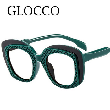 Нови хип-хоп двуцветни очила за четене Мъже Жени Прозрачни модни леопардови очила UV400 Уникални квадратни очила за пресбиопия