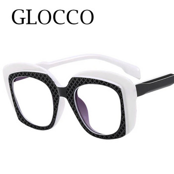 Νέα Hip Hop Διπλά Χρώματα Γυαλιά Ανάγνωσης Ανδρικά Γυναικεία Clear Fashion Γυαλιά Leopard UV400 Μοναδικά τετράγωνα γυαλιά Presbyopia