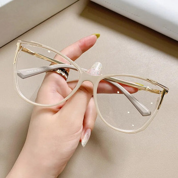Модни луксозни прозрачни рамки за компютърни очила Жени Мъжки очила против синя светлина Маркови дизайнерски очила за оптични очила