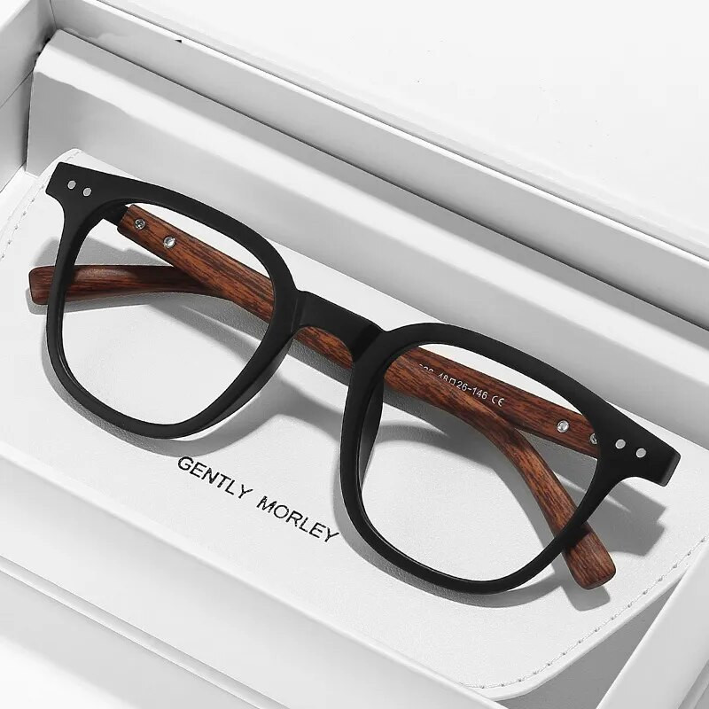 Trendikas anti-sinine hele puidust jalaga TR90 prillid, mehed, naised, suured ruudud, sinine kiirte blokeerimine arvutiklaasiraamidele F83026