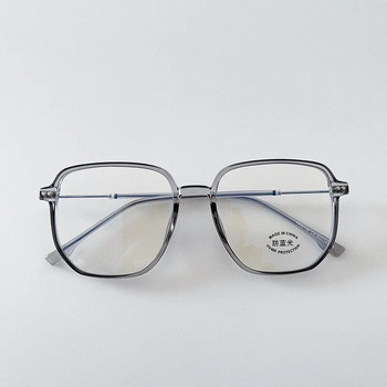 Прозрачна рамка за компютърни очила Жени Мъже TR90 Очила против синя светлина Пресбиопия Ретро големи квадратни очила за четене