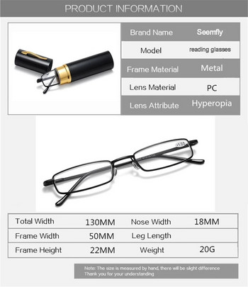 Γυαλιά υπολογιστή με κουτί Mini Tube Case Φορητή Unisex Πρεσβυωπικά Γυαλιά Ανάγνωσης Γυναικεία Ανδρικά Δοχείο Πέννα Presbyopia