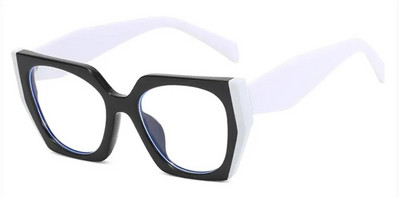 Liela izmēra daudzstūra kvadrātveida pretzilas gaismas lasīšanas brilles sievietēm modes dizaineru krāsu kontrasts TR90 neona presbiopijas brilles