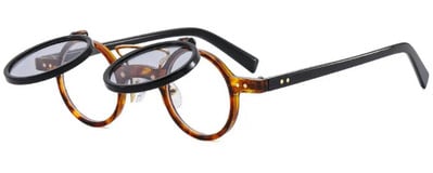 Μόδα Punk Στρογγυλά Anti Blue Light Γυαλιά Ανάγνωσης Ανδρικά Γυναικεία Γυαλιά Γυαλιά διπλής γέφυρας Rivet Μικρού σκελετού Διαφανή γυαλιά