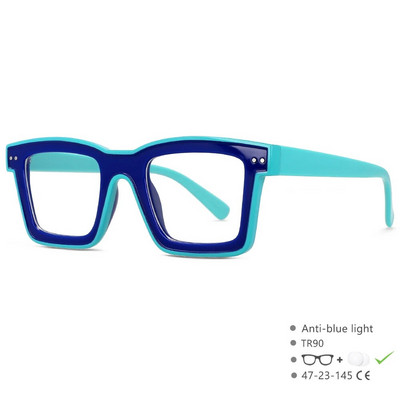 55599 Jaunas modes vīriešu zīmola dizaineru brilles sievietēm Pretzilas Retro Kvadrātveida Punk Frame Clear Computer Purpura brilles