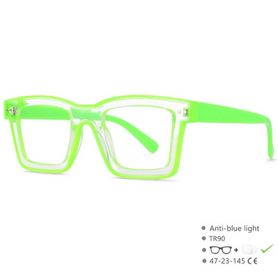 55599 Jaunas modes vīriešu zīmola dizaineru brilles sievietēm Pretzilas Retro Kvadrātveida Punk Frame Clear Computer Purpura brilles