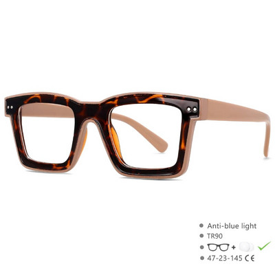 55599 Jaunas modes vīriešu zīmola dizaineru brilles sievietēm Pretzilas Retro Kvadrātveida Punk Frame Clear Computer Purpura brilles