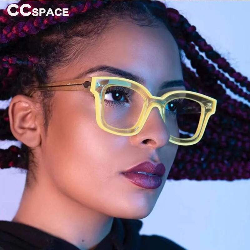 55599 Jaunas modes vīriešu zīmola dizaineru brilles sievietēm Pretzilas Retro Kvadrātveida Punk Frame Clear Computer Purpura brilles