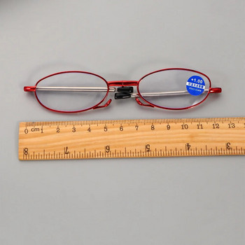Модни MINI дизайн, устойчиви на синя светлина очила за четене, мъже, жени, сгъваема малка рамка за очила, черни метални очила с оригинална кутия