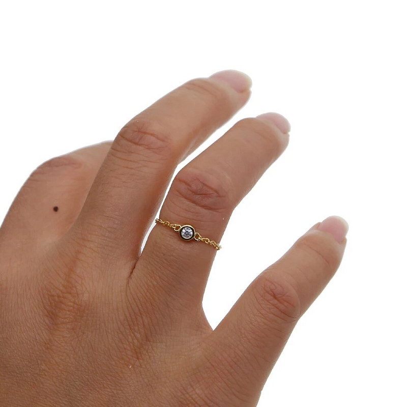 3 MM ietvars apaļš cz 5 mm trīs cz stieņu šarms vienkārša ķēdes lente 925 sudraba gredzens, izmērs 6 7 8