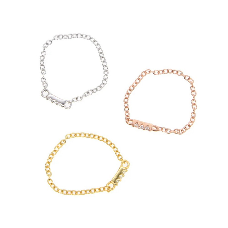 3 MM ietvars apaļš cz 5 mm trīs cz stieņu šarms vienkārša ķēdes lente 925 sudraba gredzens, izmērs 6 7 8