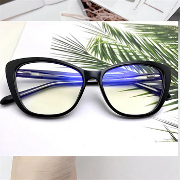 Ретро очила за четене със син филтър за котешко око, очила против отблясъци, увеличителни бифокални 0~+6,0 диоптъра, старейшини, телефон, компютърни очила