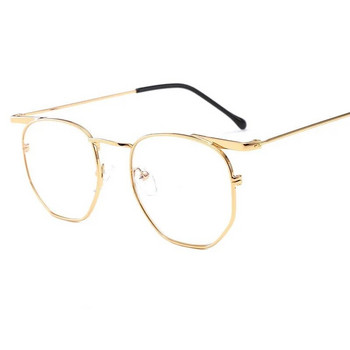 Метални полигонални анти-сини очила против синя светлина Жени Мъже Оптични прозрачни очила Очила Унисекс очила