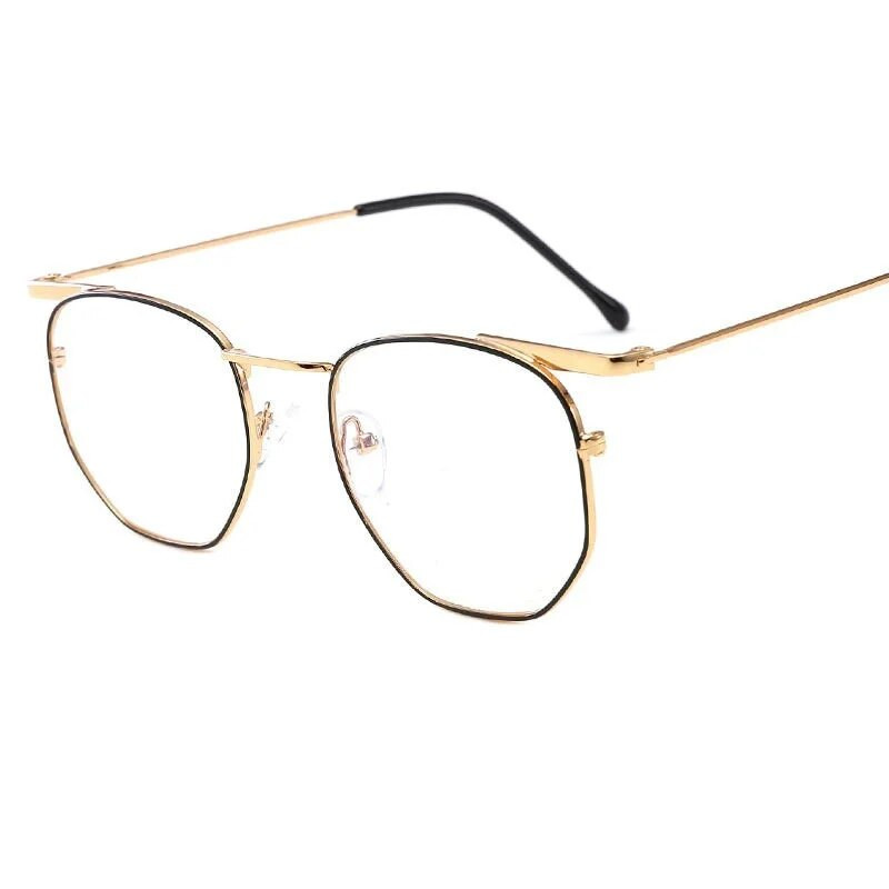 Μεταλλικά πολυγωνικά αντι-μπλε γυαλιά Anti Blue Light Γυναικεία Ανδρικά Γυαλιά Οπτικού Διαφανούς Φακού Γυαλιά Γυαλιά Unisex Γυαλιά Unisex