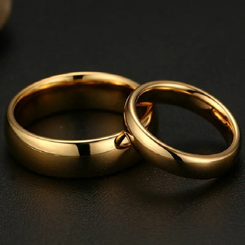 Μόδα απλό επιχρυσωμένο γυαλιστερό δαχτυλίδι Κλασικό συμπόσιο για ζευγάρια Εξαιρετικά κοσμήματα