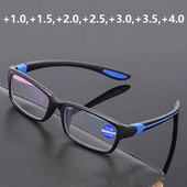 TR90 sporta lasīšanas brilles sarkans zils rāmis vīriešiem pret zilu gaismu hipermetropija Presbiopija sieviešu brilles Dioptrija +2,0 2,5 3,0