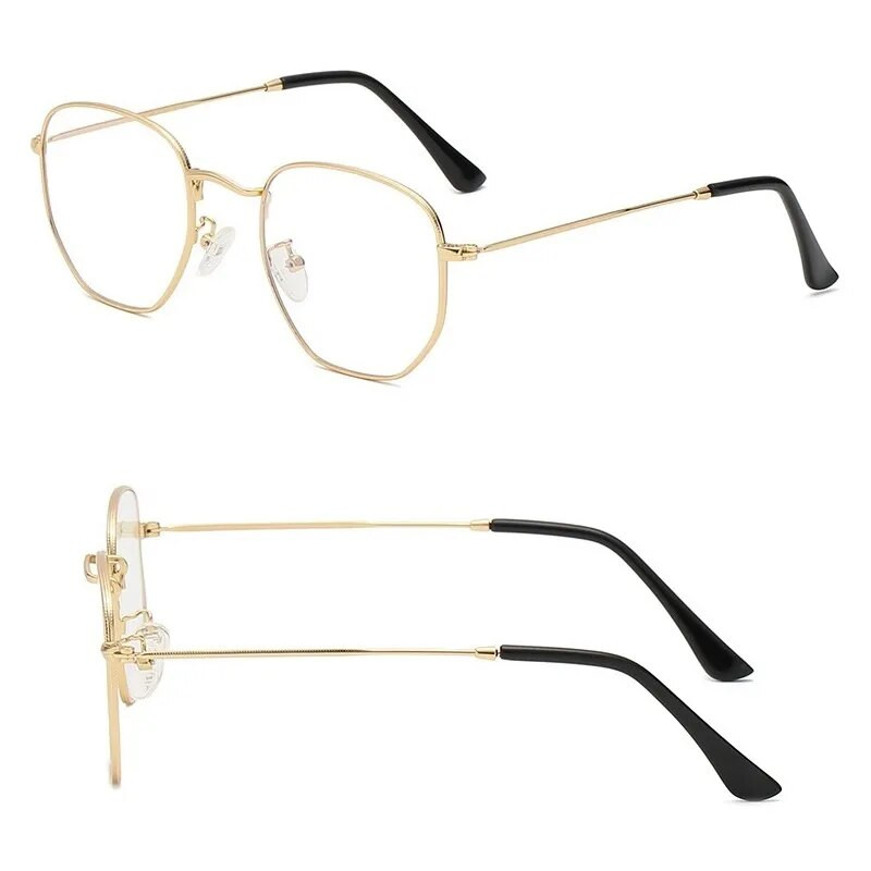 Kuusnurk arvuti Anti-Blue Light Prillid Meeste Naised 2023 Retro lühinägelikkus Optilised võltsprillid Raamid Oculos lunette de vue homme