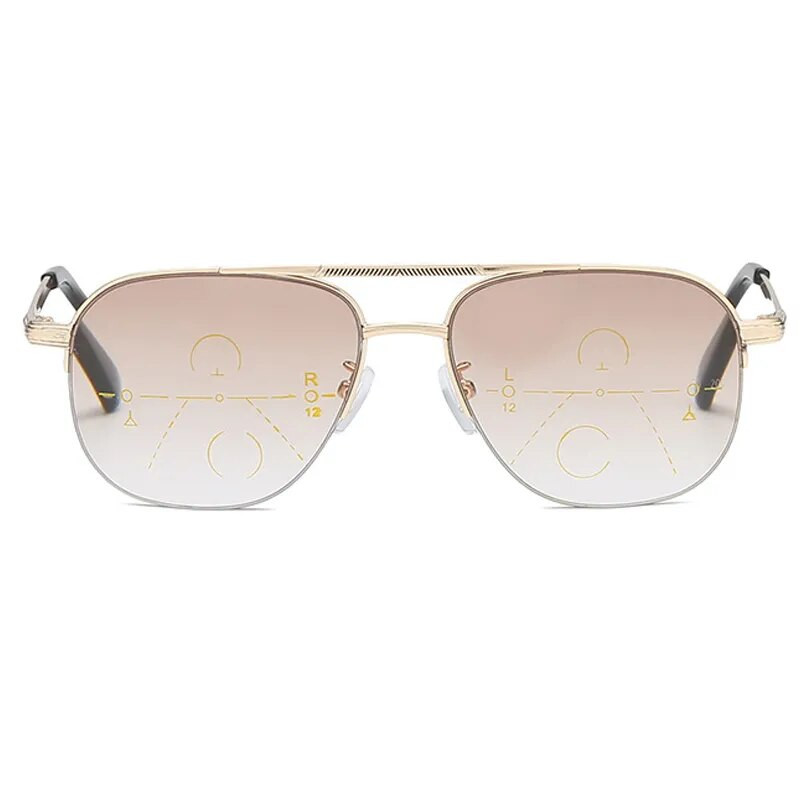 Sun Multi-fokális, progresszív olvasószemüvegek férfi női antikék sugárzás elleni presbyopiás szemüvegek számítógépes optikai távoli közeli szemüvegek