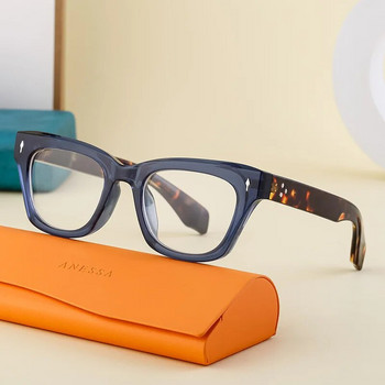 Επώνυμα γυαλιά ανάγνωσης Retro Anti Blue Light Γυναικεία Ανδρικά Γυαλιά Πολυτελείας Σχεδιαστής Τετράγωνη Πρεβυωπία Γυαλιά Οπτικής μόδας Rivet Οπτικά γυαλιά