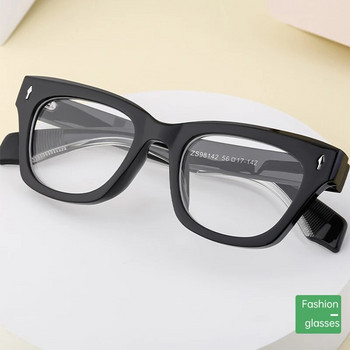 Επώνυμα γυαλιά ανάγνωσης Retro Anti Blue Light Γυναικεία Ανδρικά Γυαλιά Πολυτελείας Σχεδιαστής Τετράγωνη Πρεβυωπία Γυαλιά Οπτικής μόδας Rivet Οπτικά γυαλιά