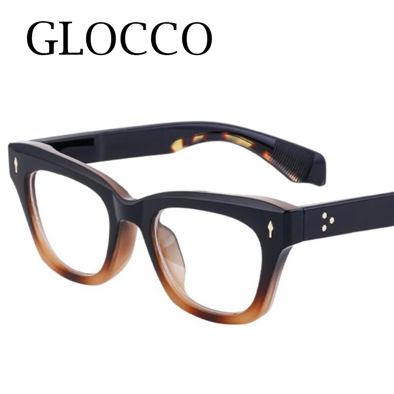 Zīmols Retro Anti Blue Light Lasīšanas brilles Sievietēm Vīriešiem Luksusa Dizaineris Kvadrātveida Prebyopia Brilles Modes Rivet Optikas Brilles