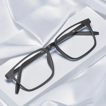 Нов стил ултралеки мъжки очила за четене унисекс модни титаниеви бизнес очила блокиращи синя светлина диоптрични очила