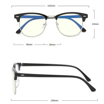 Очила против блокиране на синя светлина Мъжки 2023 Квадратни рамки за компютърни очила Дамски късогледство Оптични маниакови очила Рамка за очила