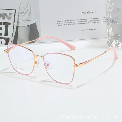 Μεταλλικά λευκά τετράγωνα γυαλιά ανάγνωσης Γυναικεία αντι μπλε φως Γυναικεία μάρκα μόδας Γυαλιά υπολογιστών Προσαρμοσμένα συνταγογραφούμενα γυαλιά