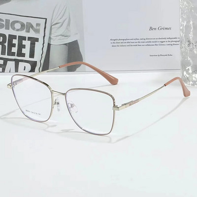 Μεταλλικά λευκά τετράγωνα γυαλιά ανάγνωσης Γυναικεία αντι μπλε φως Γυναικεία μάρκα μόδας Γυαλιά υπολογιστών Προσαρμοσμένα συνταγογραφούμενα γυαλιά