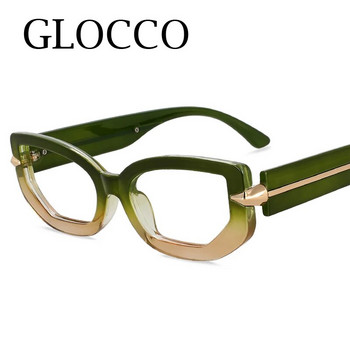 Градиентни малки правоъгълни очила за четене за жени 2023 Луксозна марка Ретро квадратни очила Анти синя светлина Компютърни очила