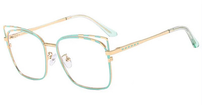 2023. gada jauns modes dubultriņķa kvadrātveida lasīšanas brilles sievietēm ar metāla ietvaru, liela izmēra brilles sievietēm, seksīgas zilas gaišas brilles