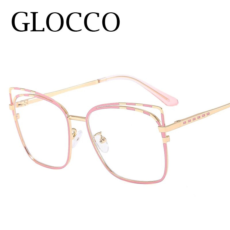 2023. gada jauns modes dubultriņķa kvadrātveida lasīšanas brilles sievietēm ar metāla ietvaru, liela izmēra brilles sievietēm, seksīgas zilas gaišas brilles