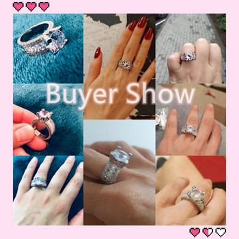 Huitan Πανέμορφα μεγάλα κυβικά δαχτυλίδια ζιργκόν για γυναίκες Δώρο επετείου γάμου Ευγενές γυναικείο δαχτυλίδι πάρτι Εξαιρετικό κοσμήματα μόδας