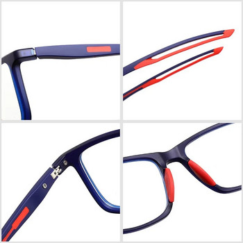 Жени Мъже TR90 Оптични очила за очила Гъвкави външни прозрачни обикновени очила Мъжки анти-сини компютърни очила Спортен стил