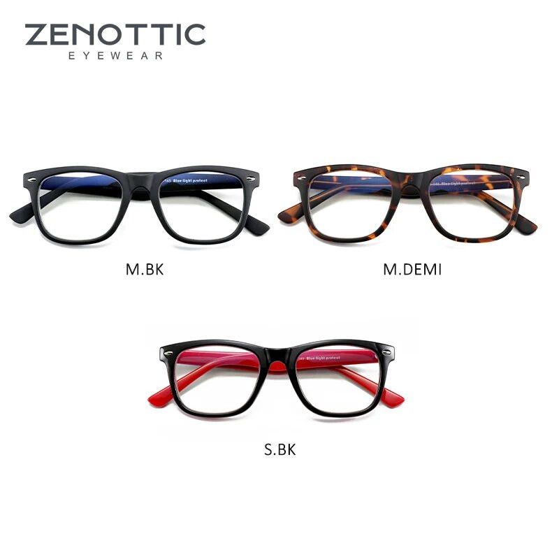 ZENOTTIC Anti Blue Light bloķējošas brilles pret acu nogurumu galvassāpēm (labāks miegs) Unisex UV400 caurspīdīgas lēcas datora brilles