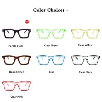 2023 Fashion Bouble Color Anti Blue Light Квадратни очила за жени Мъже Vintage Clear Frame Луксозни дизайнерски женски очила