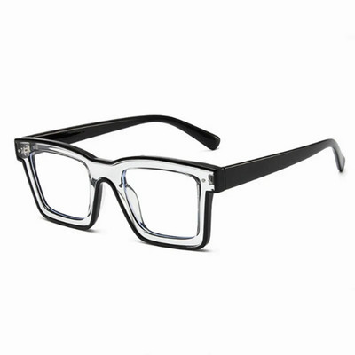 Ochelari pătrați de modă 2023, culoarea Bouble, anti lumină albastră, pentru femei, bărbați, epocă, cadru transparent, ochelari de vedere pentru femei de designer de lux