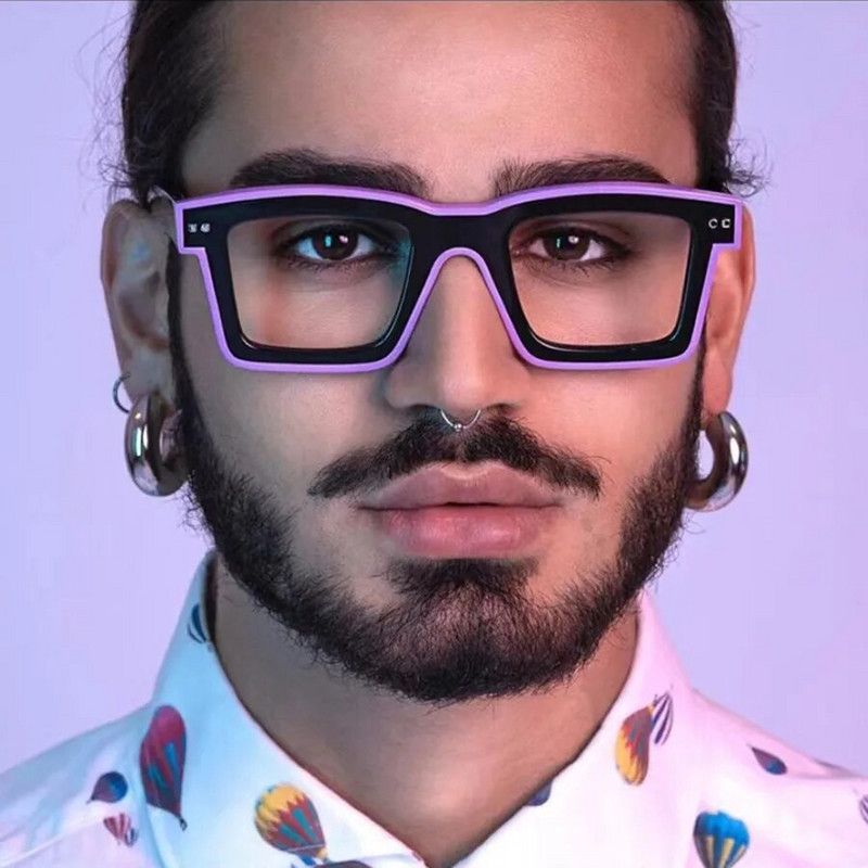 Ochelari pătrați de modă 2023, culoarea Bouble, anti lumină albastră, pentru femei, bărbați, epocă, cadru transparent, ochelari de vedere pentru femei de designer de lux