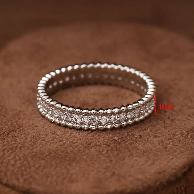 Γυναικείο δαχτυλίδι ζιργκόν ουρανού αστεριού μονής σειράς 3Α ζιργκόν υψηλής ποιότητας, εξατομικευμένα κοσμήματα μόδας