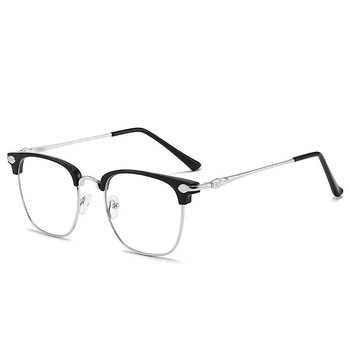 XJiea Anti-blue Light очила за мъже, модни метални дамски фотохромни очила, полубез рамки, модерен аксесоар за офис на открито