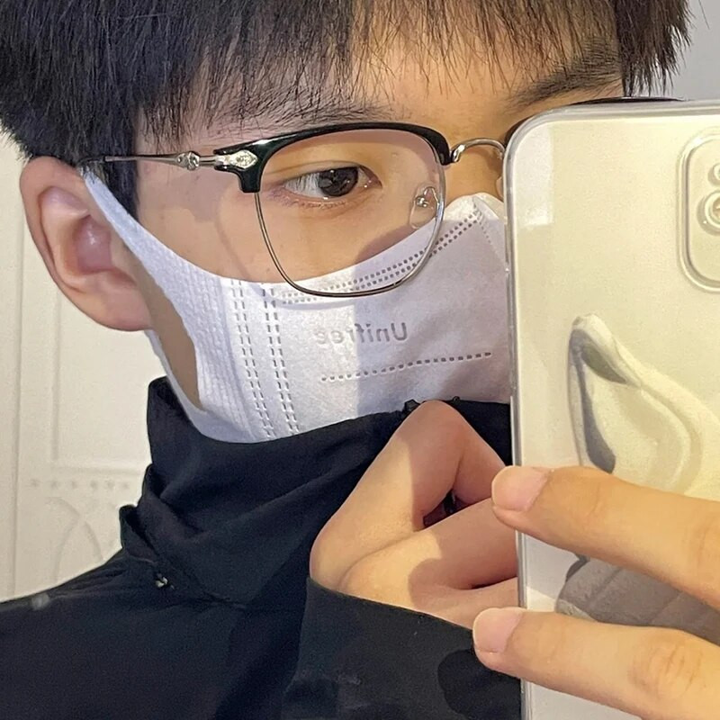 XJiea anti-mėlyni šviesūs akiniai vyrams Madingi pusiau be rėmelių metaliniai moteriški fotochrominiai akiniai Madingi biuro lauko aksesuarai